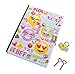 Hot Focus Emoji Secret Diary with Lock – 7” Journal Notebook with 300 Double Sided Lined Pages, Padlock and Two Keys for Kids