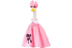 Outus Valentines Day Goose Outfits Pink Vintage 50s Poodle Skirt for Porch Goose 23 Inch Holiday Lawn Geese Cloth for Valentine Day Pink Vintage Party Yard Garden Outdoor Decor