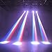 MFL. 10W RGBW LED Moving Head Light, 2-Pack, Auto/DMX/Sound Activated, Compact Aerial Effect, Fast Pans and Tilts, Suitable for KTV/Bar/Disco/Weddings/Family Parties