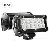 Nilight Led Light Bar 2PCS 36w 6.5Inch Flood Led Off Road Lights Super Bright Driving Fog Light Boat Lights Driving Lights Led Work Light SUV Jeep Lamp,2 Years Warranty