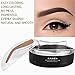 Taipo 3 Stencils Waterproof Eye Brow Stamp Perfect Eyebrow Power Seal Nature Delicate Shape Makeup Fashion Unique Brow Powder for Eyebrows Beginners Busy People (Light Brown)
