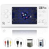 Handheld Game Console for Kids Adults, JJFUN RS-1 PLUS Portable Classic Game Consoles Built in 218 Games 3.5 Inch 1 USB Charge Retro Arcade Video Game Player,Birthday Presents for Children-Pearl White