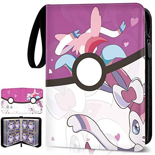 Pink Card Binders for Pokemon Cards 4 Pocket - Hold 400 Game Cards with 63  Sleeves, Trading Card Collection Zipper Binder Holder for Kids Gifts in  Dubai - UAE | Whizz