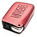 Vitodeco Leather Key Fob Case Cover Protector Compatible for Lexus UX, NX, RX, GX, LX, is, ES, GS, LS 2014-202 (Red)