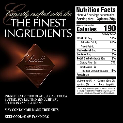Lindt EXCELLENCE 70 Cocoa Dark Chocolate Bar, Dark Chocolate Candy, 3.