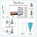 Russian Piping Tips-Cake Decorating Kit 23 pcs-Exclusive Guide-Silicone Spatula-7 Large Flower and Ball Tips-1 Reusable Silicone Icing Bag-10 Disposable Pastry Bags- 2 Couplers-Cleaning Brush+Gift Box