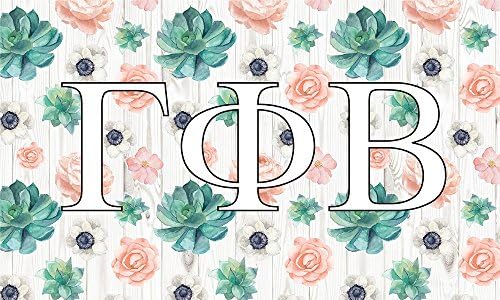 Gamma Phi Beta - Sorority Letter Flag (Succulent Design)