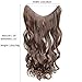 PrettyWit 16 Inches Curly Wave Synthetic Hairpieces Women Hair Extensions Wig Invisible Wire No Clips-Darkest Brown and Light Auburn M2/30thumb 3