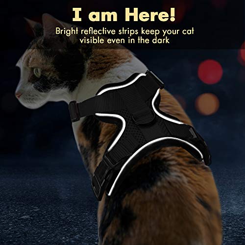 Eagloo Cat Harness Escape Proof Small Cat and Dog Harness Soft Mesh Harness Adjustable Cat Vest