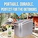 Prime Home Portable Ice Maker for Countertop - Makes Ice in 8 Minutes - Stainless Steel