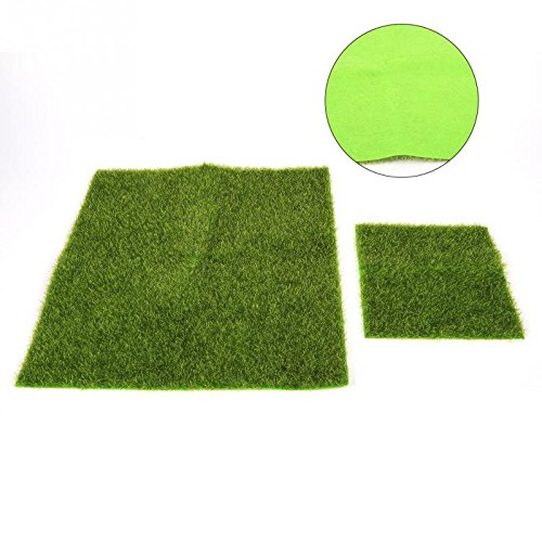 Gold Happy Synthetic Artificial Grass DIY micro landscaping mini gardening props Mat Turf Lawn Garden Micro Landscape Ornament Home Decor - Thumbnail 6