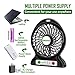 Battery Operated Desk Fan, Mini USB Portable Fan with Emergency Light, Adjust 3 Speed, 2600mAh Rechargeable Battery and USB Powered Fan, Personal Cooling Fans for Car, Gym, Office, Camping,Travel,BBQ