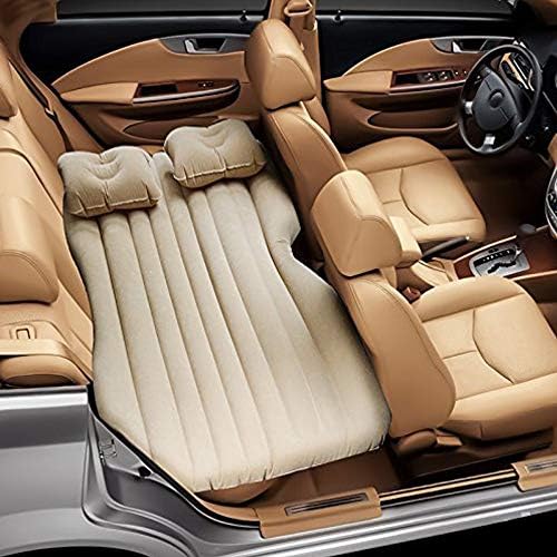UNIQUESTOREE Car Inflatable Bed with 3 Separate Compression Sacks, 2 Pillows,Puncture Kit and Powerful Pump (Multicolor)
