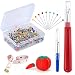 Pllieay 250 Pieces Sewing Pins 38mm Multicolor Glass Ball Head Pins Straight Quilting Pins&nbsp;Including Sewing Seam Ripper and Soft Tape Measure for Dressmaking Jewelry Components Flower Decoration