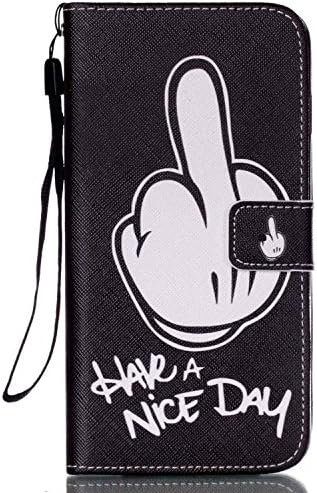 iPhone 6S Case, Phonecase Home iPhone 6 Wallet Case [CARD SLOT] [Wallet S] [FLIP] [STAND] Premium Synthetic Leather Folio Cover with Strap for Apple 4.7" iPhone 6S / iPhone 6 - Have A Nice Day