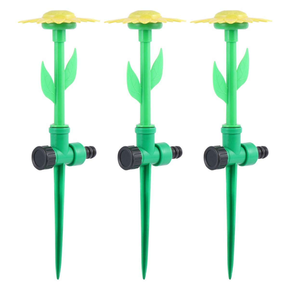 GANAZONO Showerhead 3 Pcs Sunflower Sprinkler Garden Lawn Sprinkler Large Area Coverage Water Sprinklers Sprayer Nozzle Garden Irrigation Tool for Agriculture Lawn Garden Planter Beds Hose Nozzle