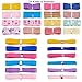 SUNNYCLUE 50 Sets Alligator Hair Clip Ropes Bands Kit Ribbon Hair Bows Hairpins Non-Slip Hair Barrettes Hair Accessories Sets for Teens