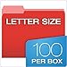 Pendaflex Two-Tone Color File Folders, Letter Size, Red, 1/3 Cut, 100 per box (152 1/3 RED)