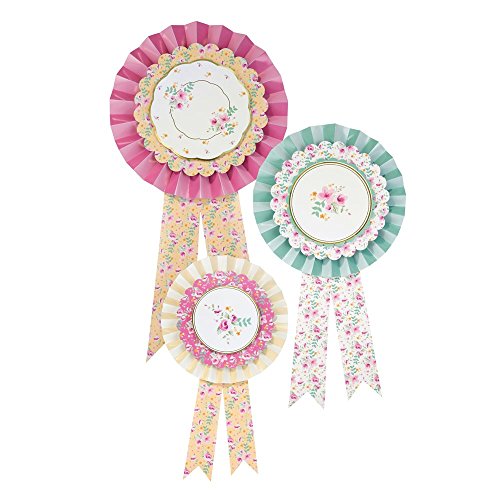 Talking Tables Pony Party Floral Rossette Décor  for a General Decoration, Multicolor (3 Pack)