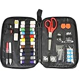 Wisehands Professional Sewing Kit, Includes 50 High Quality Sewing Accessories, for Beginners, Travel Sewing Kit. Black Case