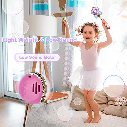 image for WisToyz Bubble Machine Bubble Blower Bubble Wand with 2 Bottles of Bub