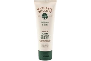 Nature's Willow Willow Balm Natural Pain Relief Cream for Muscles & Joints | Fast-Acting with Willow Bark & Menthol | Free from Artificial Fragrances & Dyes | 1-Pack | 3.5 fl oz