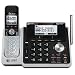 AT&T TL88102 DECT 6.0 2-Line Expandable Cordless Phone with Answering System and Dual Caller ID/Call Waiting, 1 Handset, Silver/Black primary
