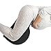 hiccapop Pregnancy Pillow Wedge for Maternity | Memory Foam Pillows Support Body, Belly, Back, Knees (Black)