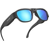 OHO Smart Glasses with Camera, Polarized UV400 Z87.1 Camera Sunglasses | 1080P HD Camera Glasses, Record‑While‑Charging, Water Resistant, Hands‑Free for Daily &amp; Indoor Outdoor Activities, Unisex