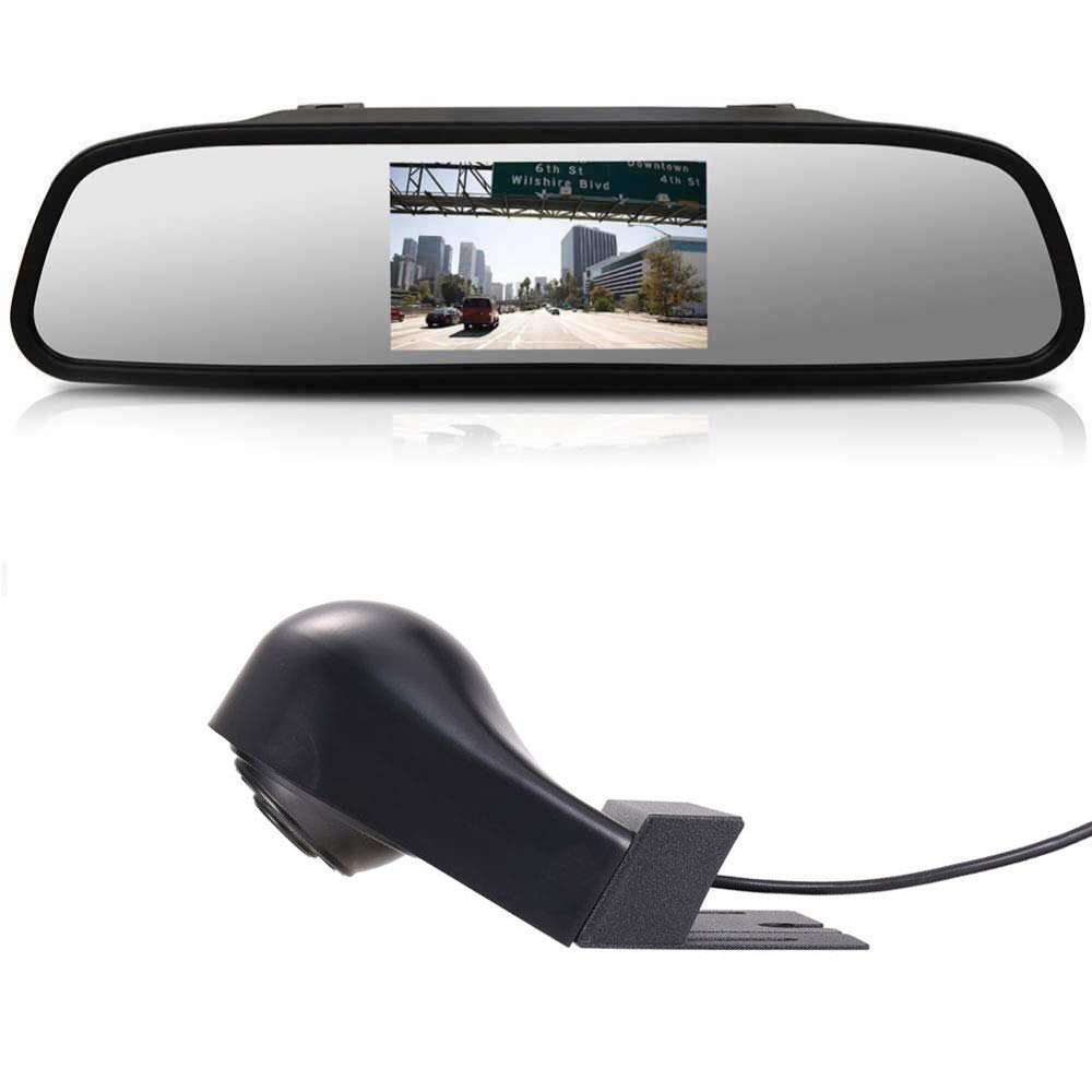 〔Rear View Camera Kit〕 4.3 inch Rearview Mirror Monitor + Car HD waterproof 3rd Brake Light Reverse Camera for Mercedes Benz Viano Vito W639 van 3 Brake light 2003-2014