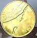 Foot Prints in The Sand Gold Tone Medallion Spiritual Chip Pocket Token Footprints Gift