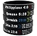 Ezekiel Gift Co. 5 Popular Bible Verses - A Variety Pack of Silicone Scripture Bracelets for Christian Teens Men Women