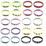 20 Pack Party Supplies Bracelets,Birthday Party Favors for Gamer Great Fans,GLOW IN THE DARK,10 Colors
