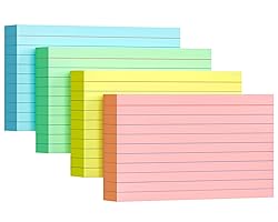YIZUUN Colored Index Cards 4x6, 160 Pack, Ruled