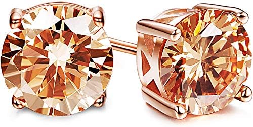 Sllaiss Cz Stud Earrings For Women 925 Sterling Silver 7mm Round Cut Cubic Zirconia Earrings Made With Swarovski Zirconia Earrings Buy Online At Best Price In Uae Amazon Ae