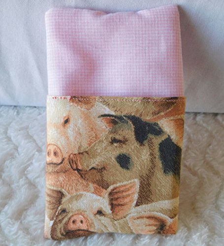 Handmade Small Pig Pink Accessory Case Eyeglasses Tissue Pink