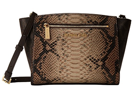 Michael Kors Signature Python Print Sophie Medium Messenger Crossbody Handbag MICHAEL