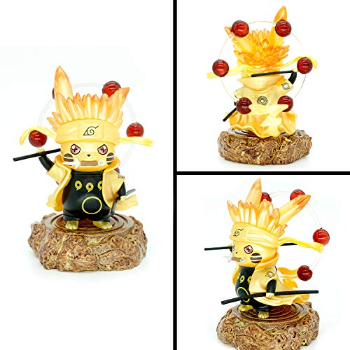 Pikachu Action Figure Cosplay Naruto Model Anime Statues Toys Doll Birthday Gifts (Naruto