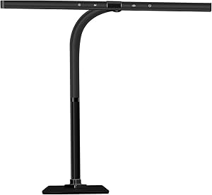 Led Desk Lamp, Eppiebasic Office Architect Table Lamp Super Bright Extra Wide Area, Stepless Dimming & Adjustable Color Temperature Modern Drafting Work Light for Workbench, Studio, Monitor,Sewing 