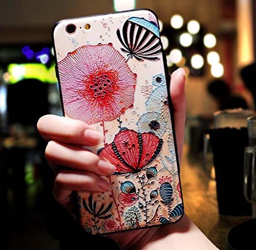 IPhone 7 Plus Case New Fashion Cute Cartoon 3D Stereo Relief Texture Pattern Silicon Case with Adjustable Detachable Neck Lanyard (IPhone 7 Plus, Dandelion)