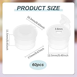 BENECREAT 60Pcs Press in Bottle Adapter with