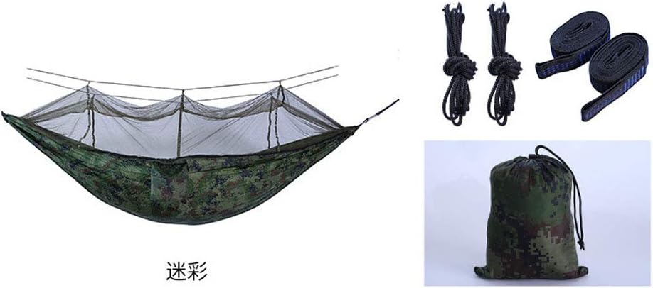 PRXDHiker Camping Hammock, Lightweight Hammock, with Hammock Straps and Steel Carabiners, Portable Hammock for Backpacking, Travel, Beach, Yard. (camouflage)