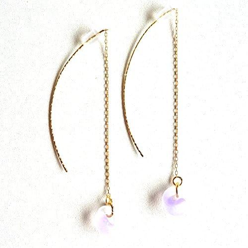 Amazon コロン として 可愛い ニュアンス のある色揃っています アメリカ 製 ハンドメイド ティア ドロップ ビーズ の チェーン ピアス アメリカン ピアス ハイドランジア ピアス 通販