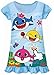 AOVCLKID Toddler Girls Baby Princess Pajamas Shark Cartoon Print Nightgown Dress (100/2-3Y, Light Blue)