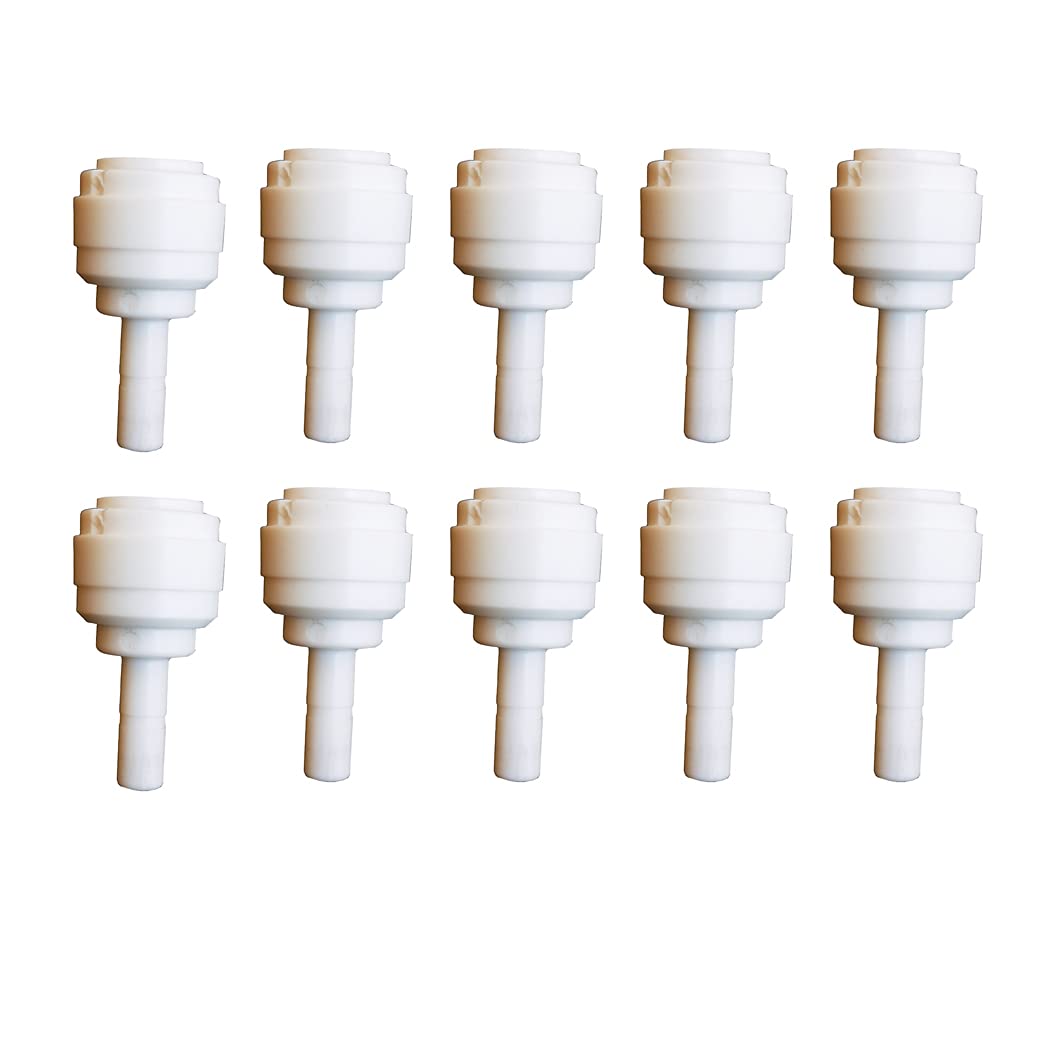 Photo 1 of Malida Tube Fitting Stem Straight Connector,3/8" Tube OD x 1/4" Stem OD Straight Push to Connect Plastic Quick Fittings for RODI System. (3/8" Tube OD x 1/4" Stem OD)