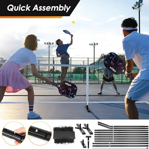 6.7M Regulation Size Pickleball Net, Portable Pickleball Net for Backyards, Driveway, Outdoor Indoor, Black