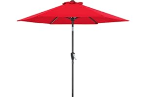 MASTERCANOPY Patio Umbrella for Outdoor Market Table (7.5ft,Red)