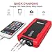 GOOLOO 600A Peak SuperSafe Car Jump Starter (up to 5.0L gas, 3.0L diesel engine), Portable Power Pack Auto Battery Booster Phone Charger with Dual Quick Charge 3.0 Input & Output, Built in LED Light