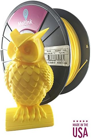 MeltInk3d Yellow 1.75mm PLA 3D Printer Filament 1Kg