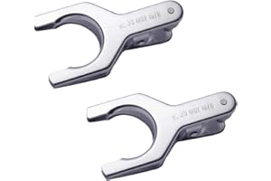 Deschem 2Pcs Lab S35 Stainless Steel Clamp 35/20 35/18 Spherical Joint Glassware Clip S304 Grip